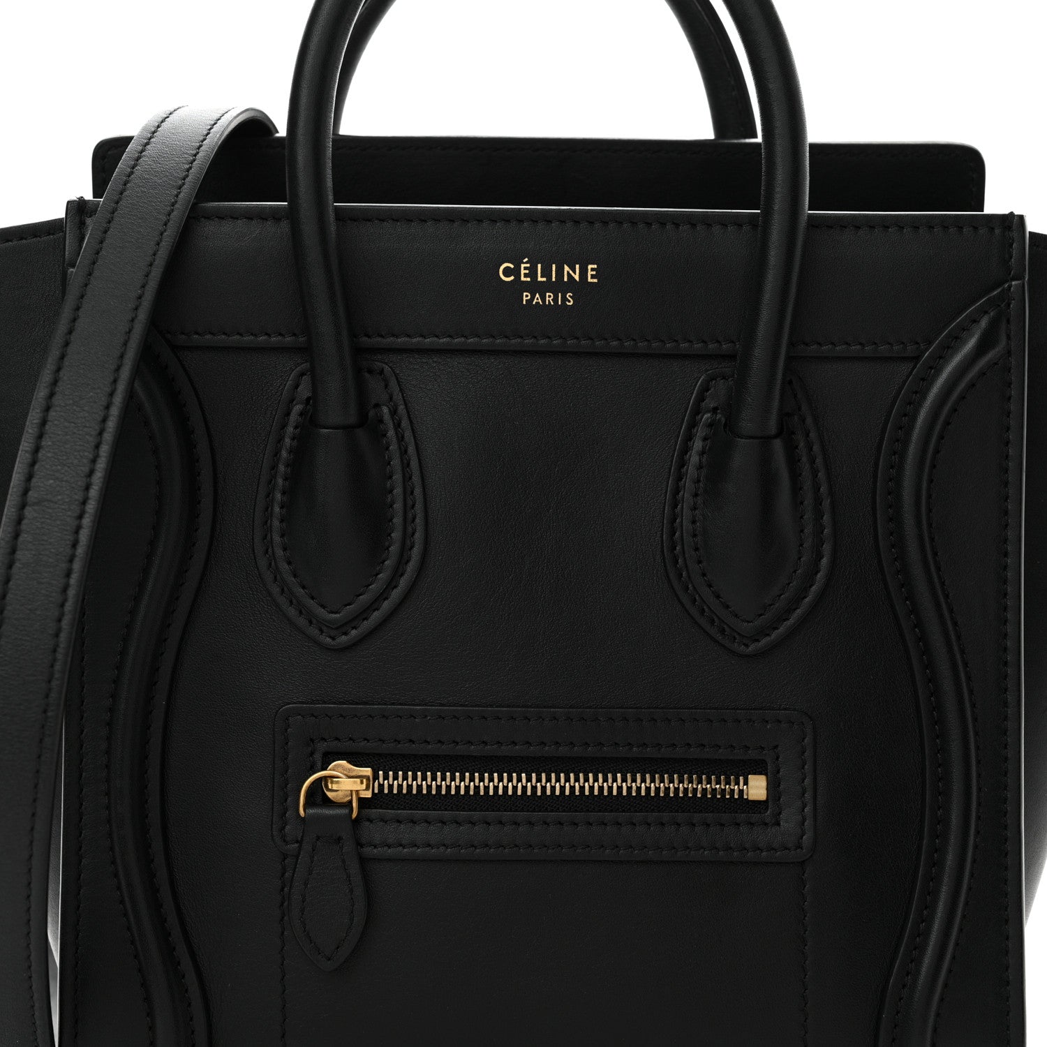 Celine Smooth Calfskin Nano Luggage Black 8 of 14