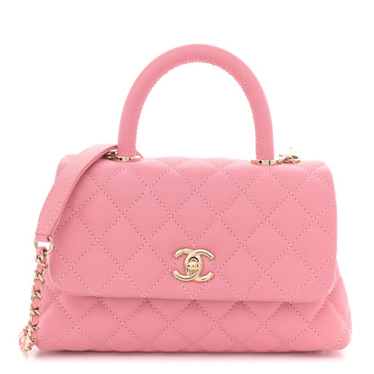 Chanel Caviar Quilted Mini Coco Handle Flap Pink 1 of 11