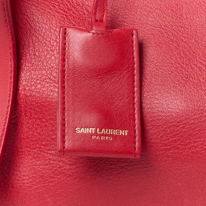 Saint Laurent Calfskin Small Classic Y Cabas Red 8 of 14