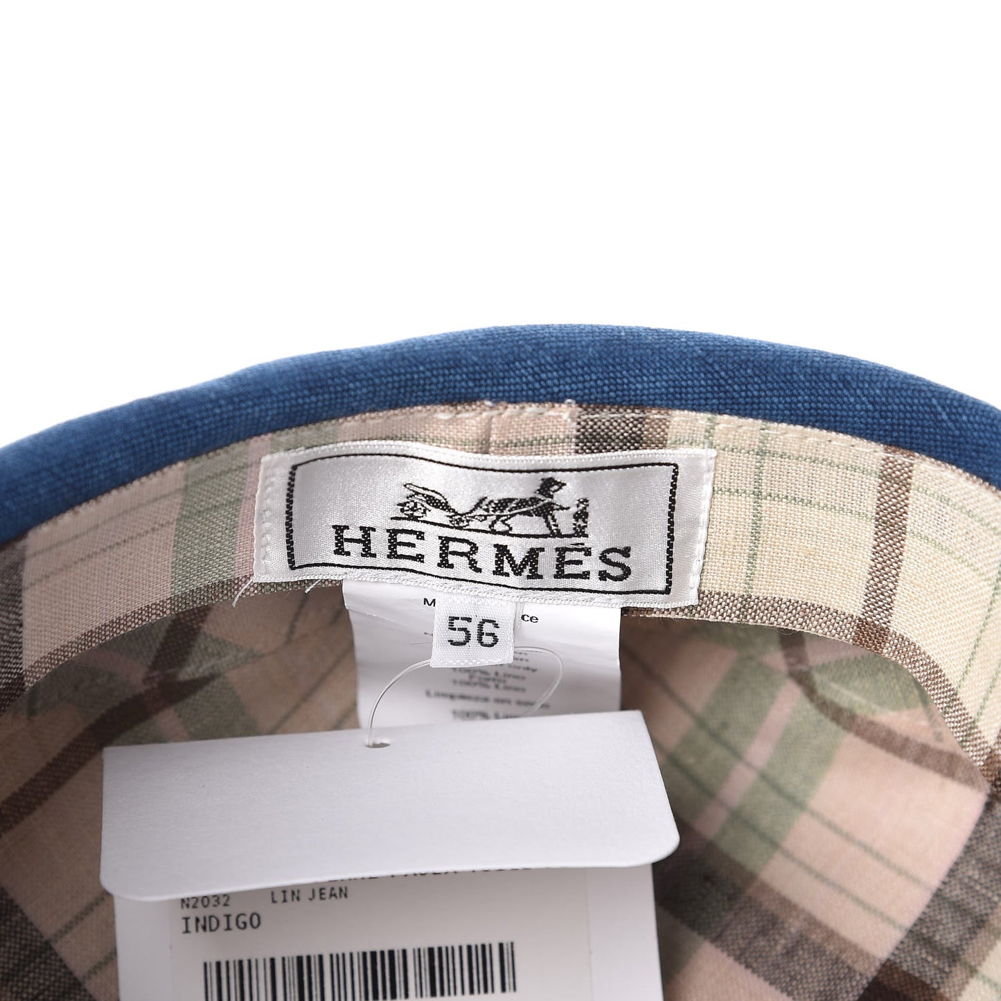 Linen Paola Cap 56 Indigo