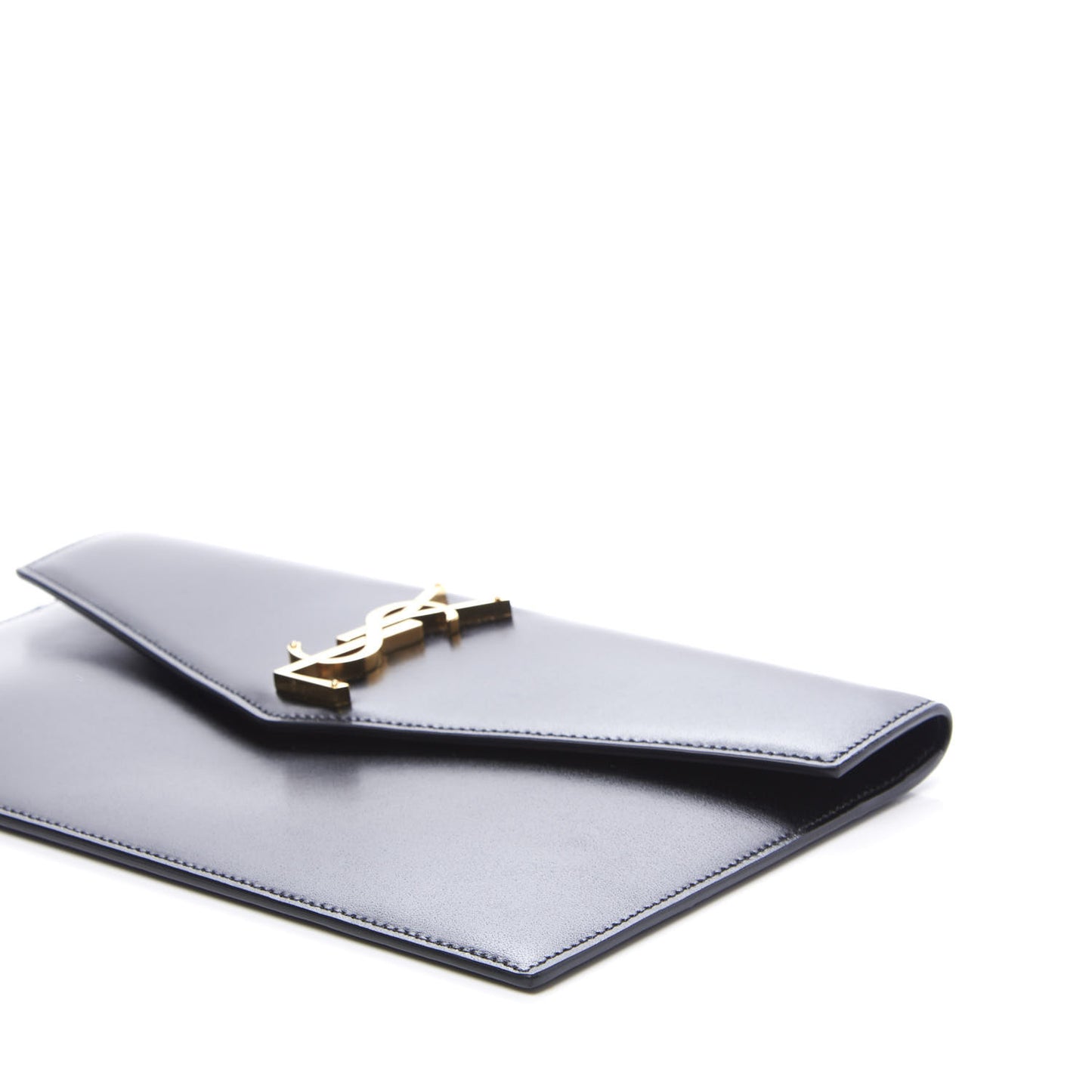 Smooth Shiny Calfskin Monogram Uptown Pouch Black