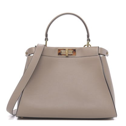 Fendi Vitello Seta Plexiglass Tortoise Medium Peekaboo Iconic Satchel Tortora 1 of 11