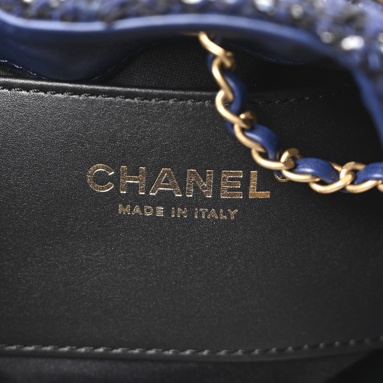 Chanel Tweed Quilted Small Chanel 25 Handbag Blue 6 of 10