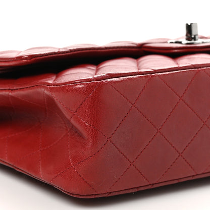 Chanel Lambskin Quilted Medium Double Flap Dark Red 9 of 11
