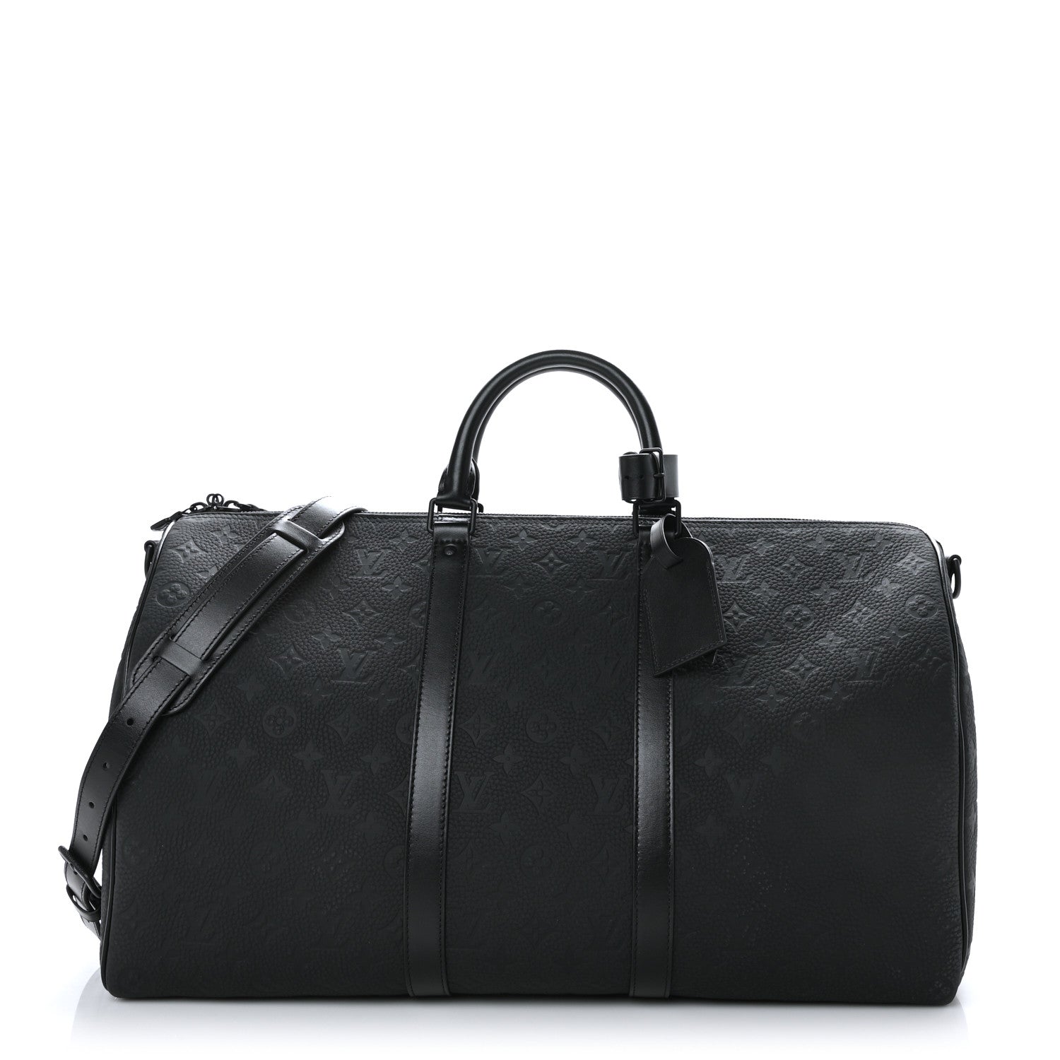 Louis Vuitton Taurillon Monogram Keepall Bandouliere 50 Black 1 of 10