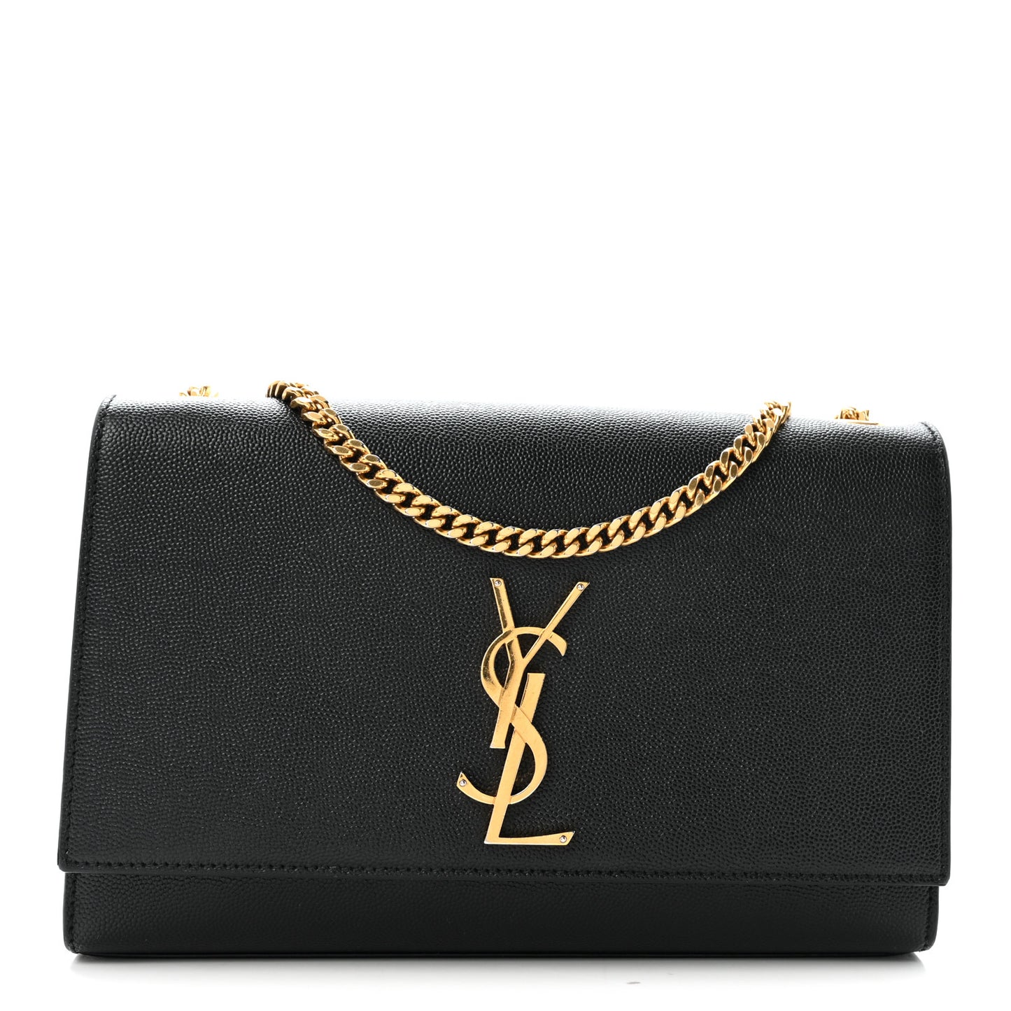 Grain De Poudre Medium Classic Monogram Kate Satchel Black