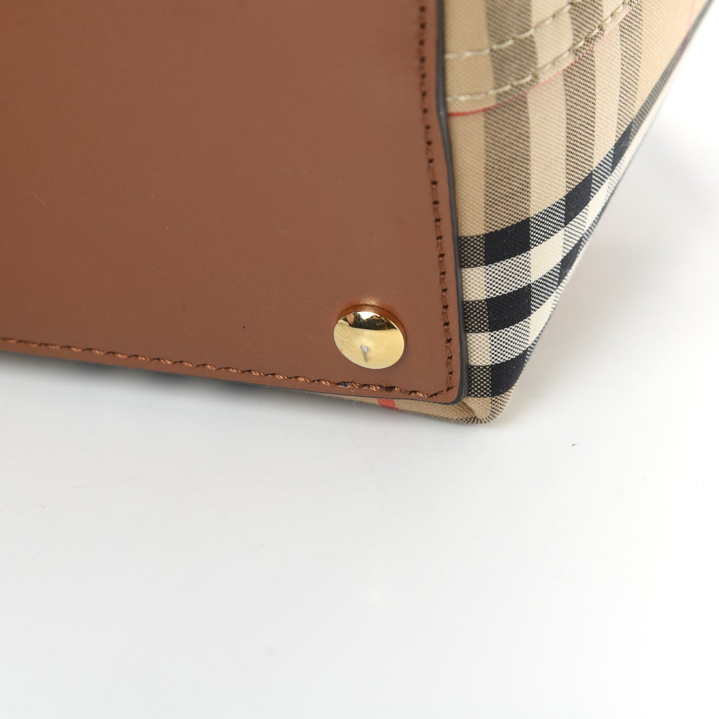 Calfskin Vintage Check Triple Stud Mini Belt Bag Archive Beige