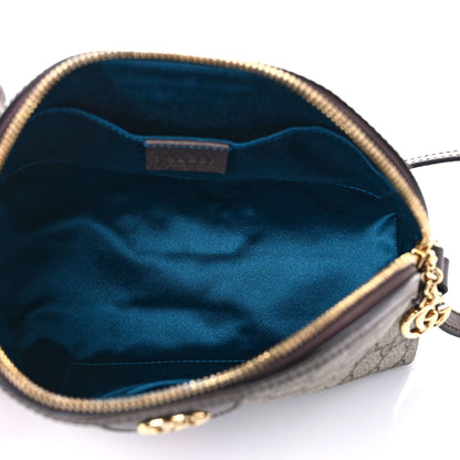Gucci GG Supreme Monogram Textured Dollar Calfskin Web Small Ophidia Dome Shoulder Bag Beige Ebony New Acero 5 of 9