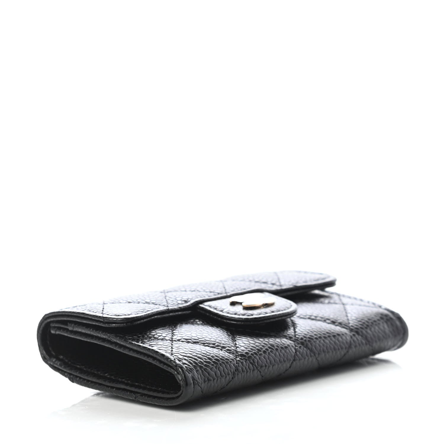 Chanel Caviar Quilted Flap Card Holder Wallet Black 4 of 9