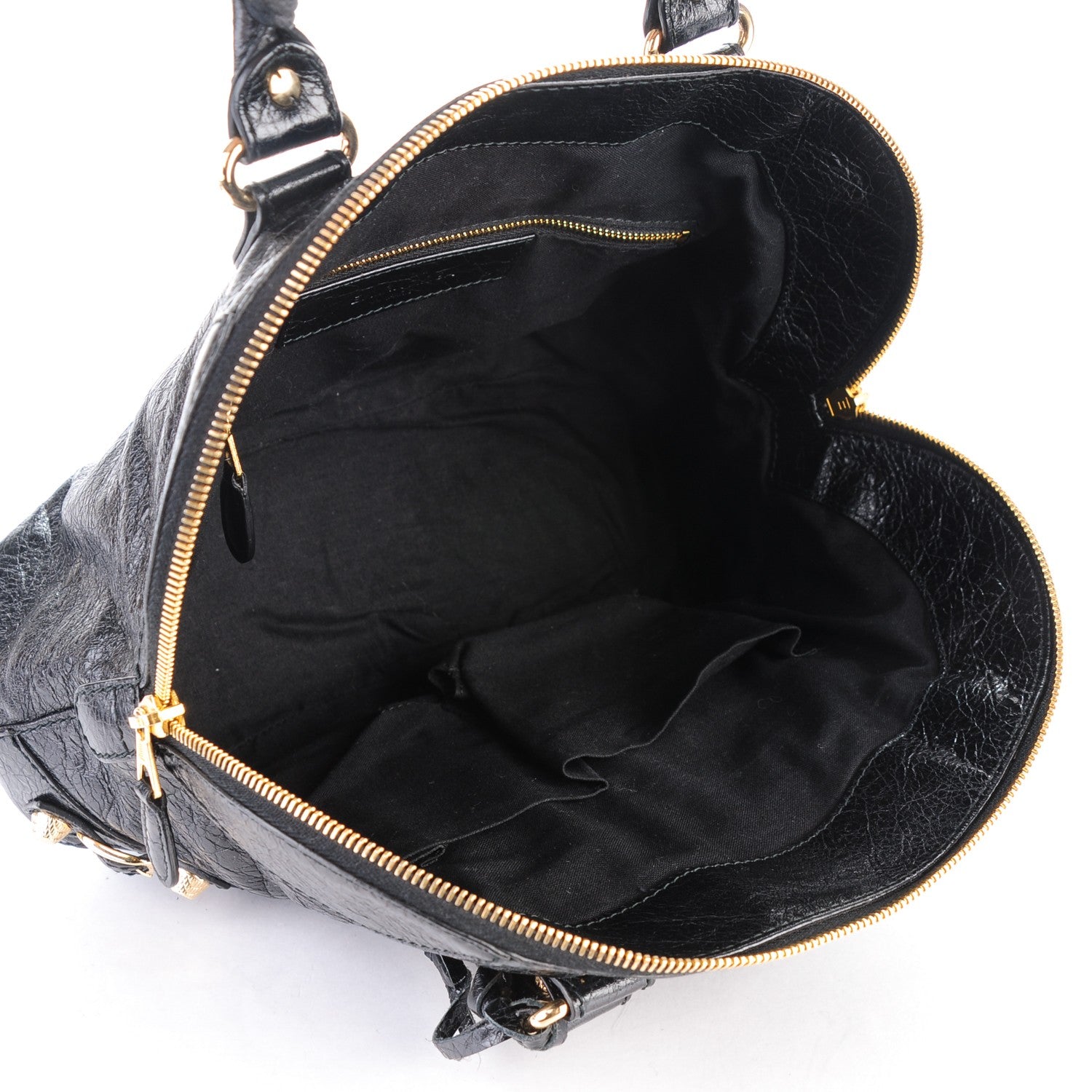 Balenciaga Agneau Giant 12 Gold Hardware Bowling Bag Black 5 of 7