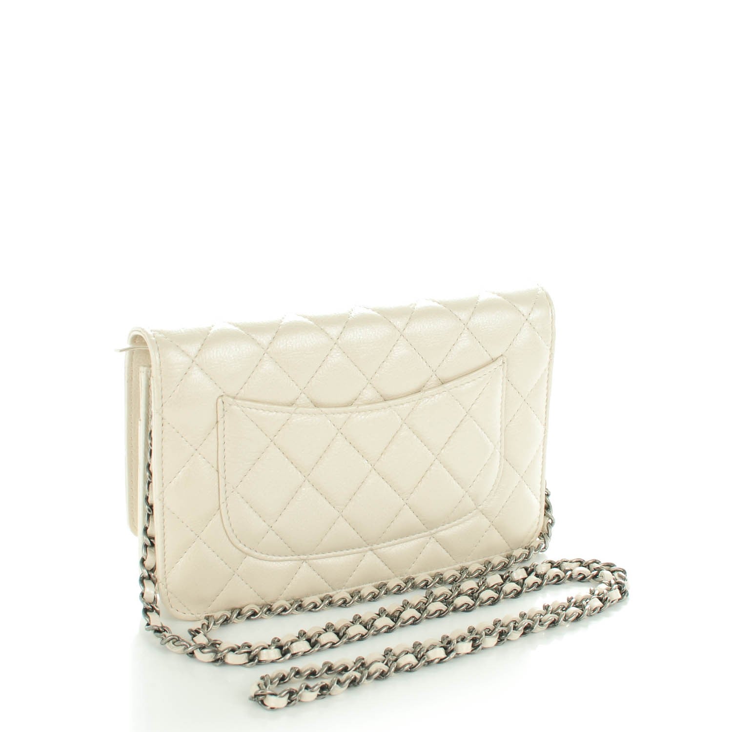 Chanel Metallic Calfskin Lucky Charms Casino 2.55 Reissue Wallet On Chain WOC Ivory 3 of 8