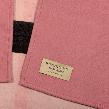 Burberry Wool Solid To Check Charlotte Cape Scarf Pink 3 of 5