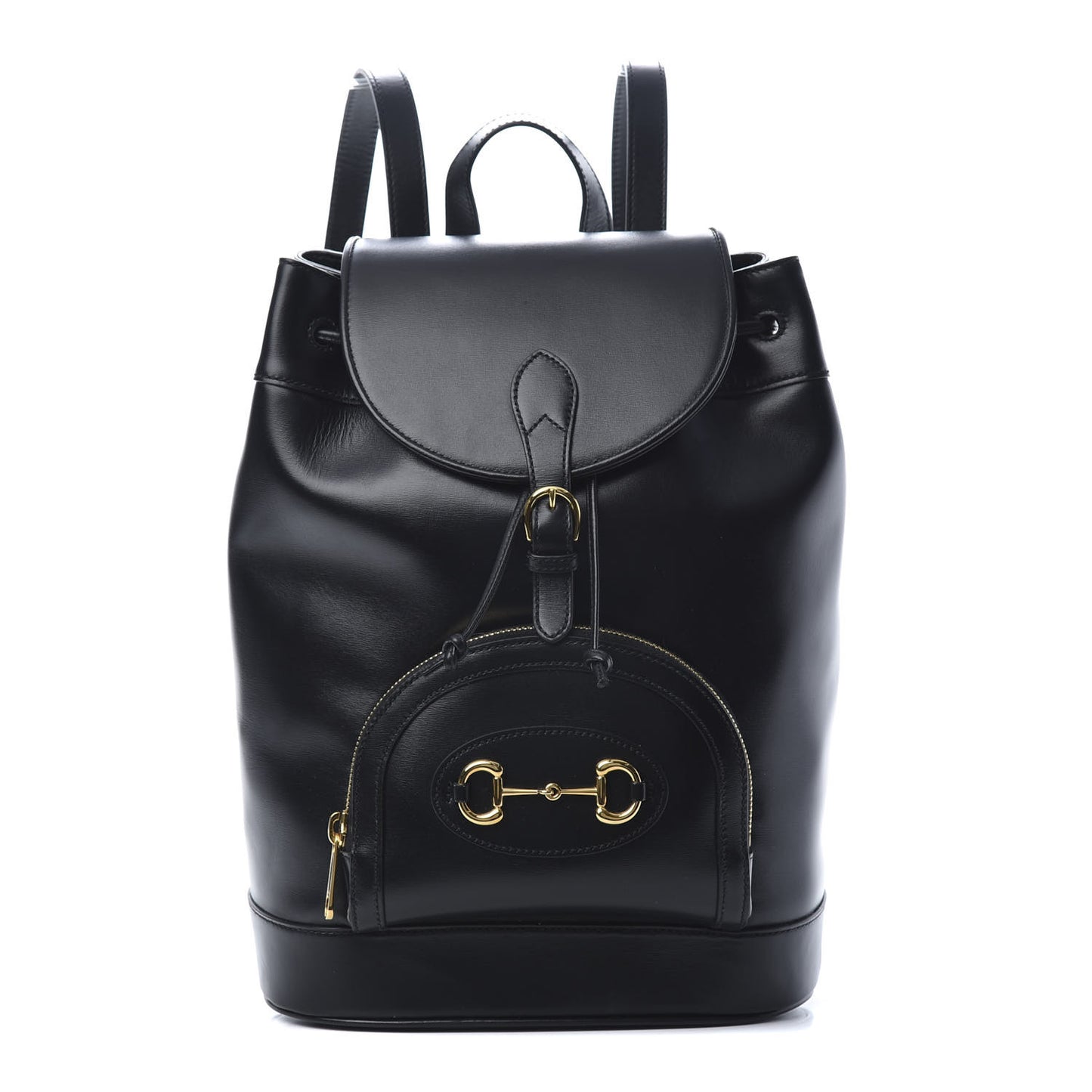 Boarded Plutone Calfskin Horsebit 1955 Single Buckle Backpack Black