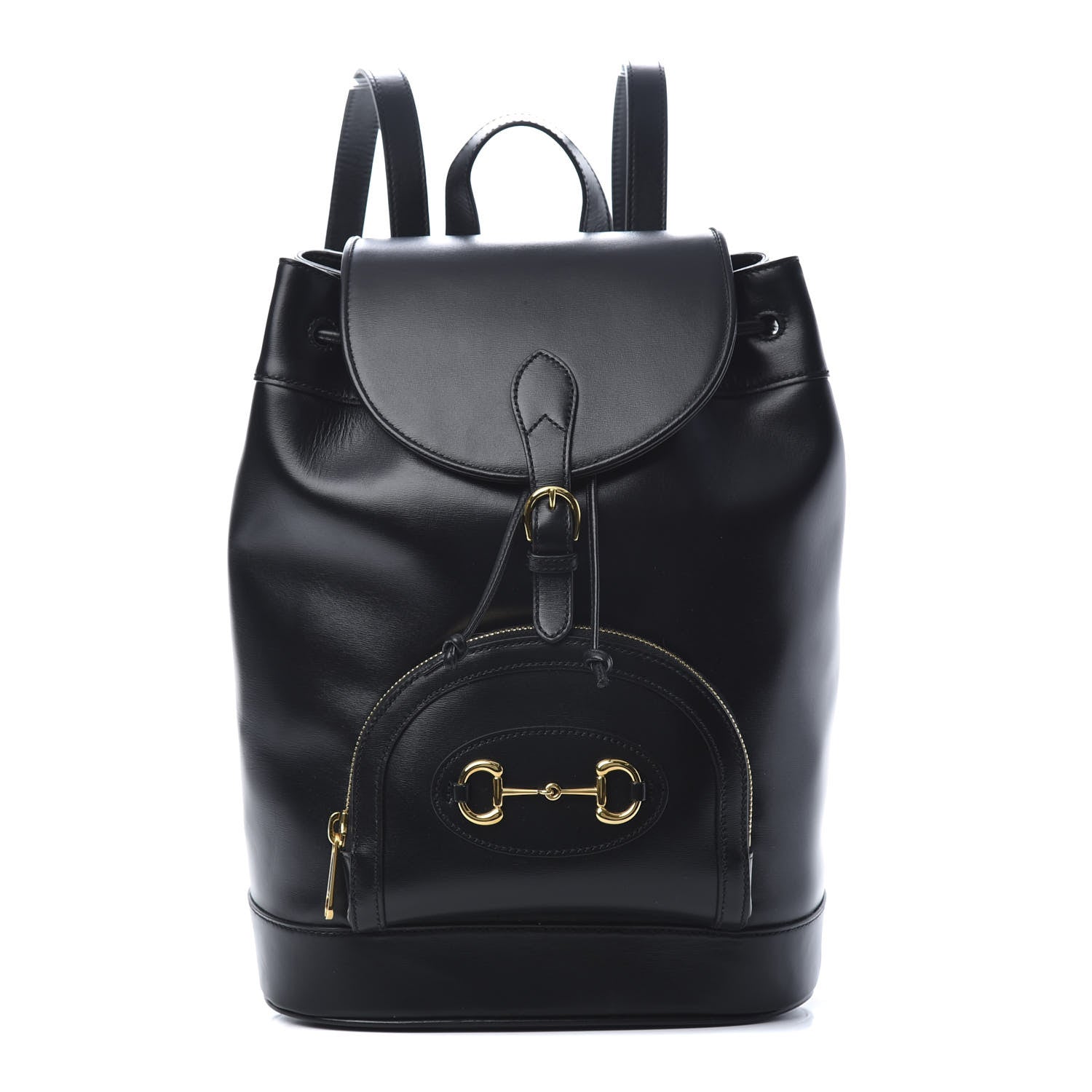 Gucci Boarded Plutone Calfskin Horsebit 1955 Single Buckle Backpack Black 1 of 10