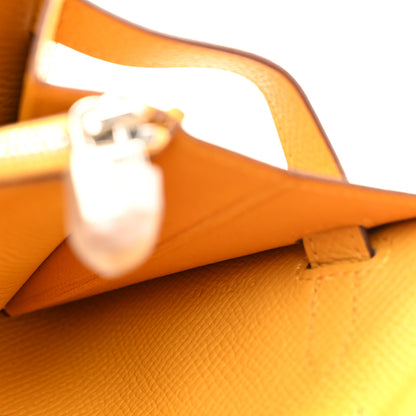 Hermes Epsom Kelly Wallet To Go Jaune Ambre 8 of 12