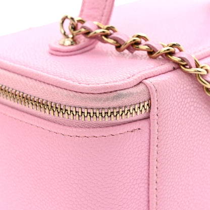 Chanel Caviar Quilted Top Handle Pocket Vanity Case Lilac 13 of 14