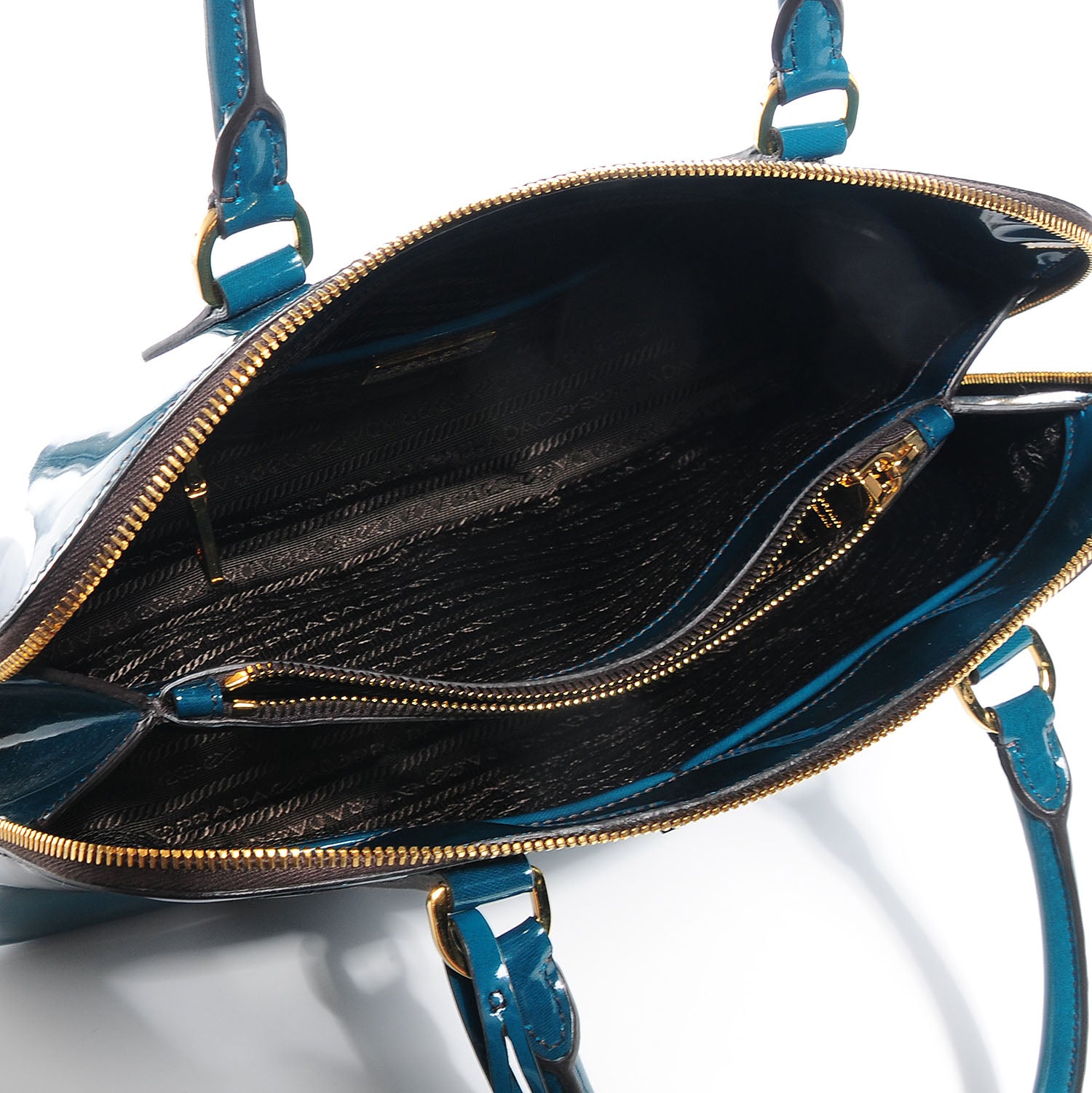 Prada Spazzolato Promenade Tote Pavone Fume 5 of 10