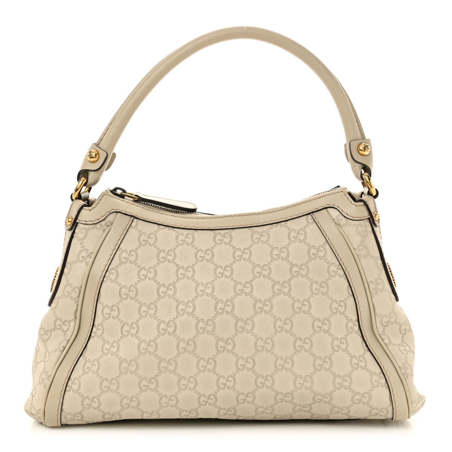 Guccissima Small Scarlett Studded Interlocking G Hobo Off White
