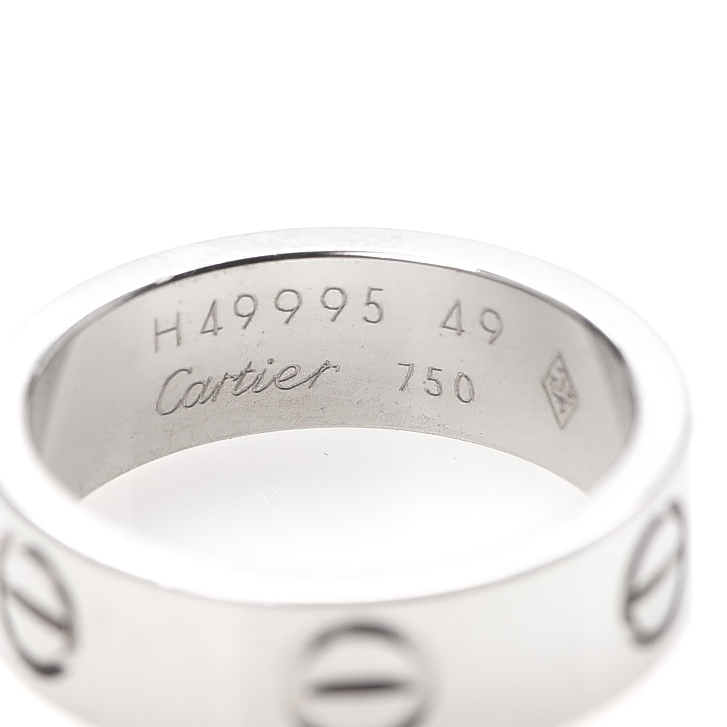Cartier 18K White Gold 5.5mm LOVE Ring 49 4.75 4 of 4