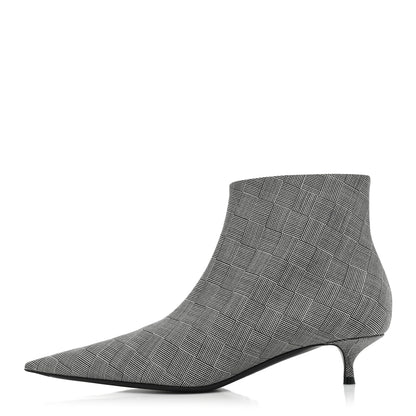 Balenciaga Wool Checked Knife Pointy Toe Boots 40 1 of 9