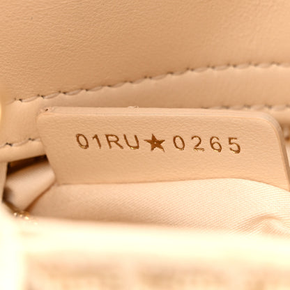 Christian Dior Lambskin Cannage Beaded Embroidered Mini Lady Dior Caramel Beige 7 of 14