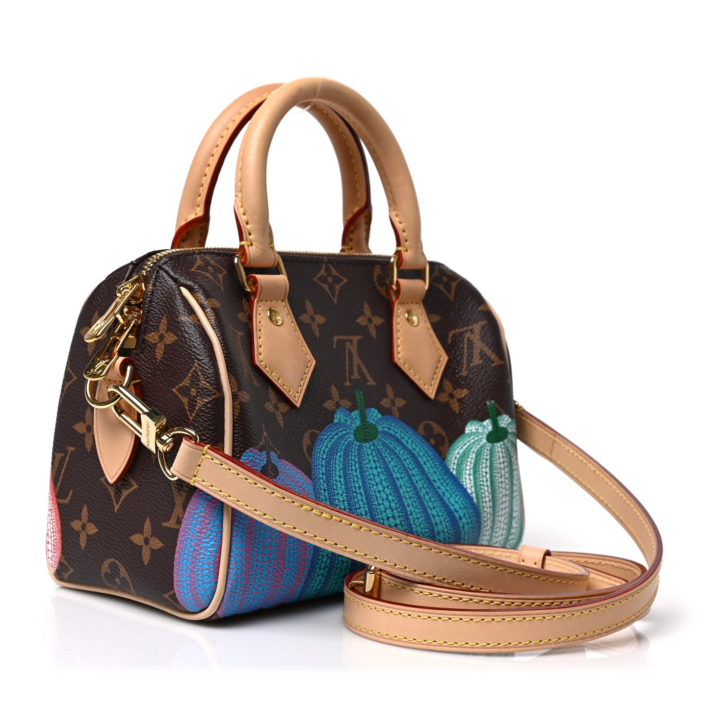 LV X YK Monogram Pumpkins Speedy Bandouliere 20