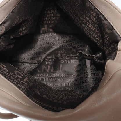 Chanel Lambskin Pleated Flap Bag Taupe 7 of 7