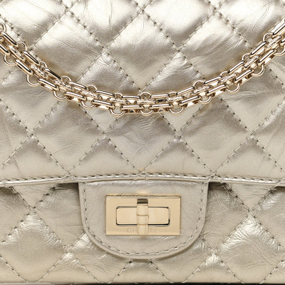 Chanel Metallic Aged Calfskin Quilted 2.55 Reissue 225 Flap Gold 8 of 10