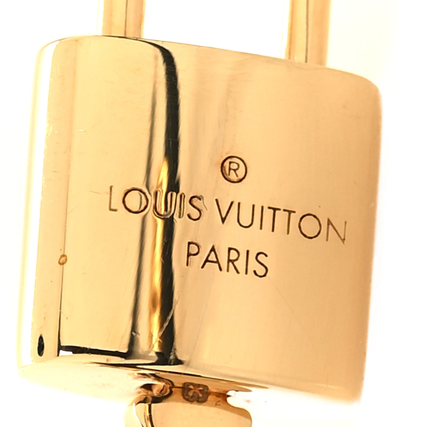 Calfskin LV Padlock Bracelet 17 Black