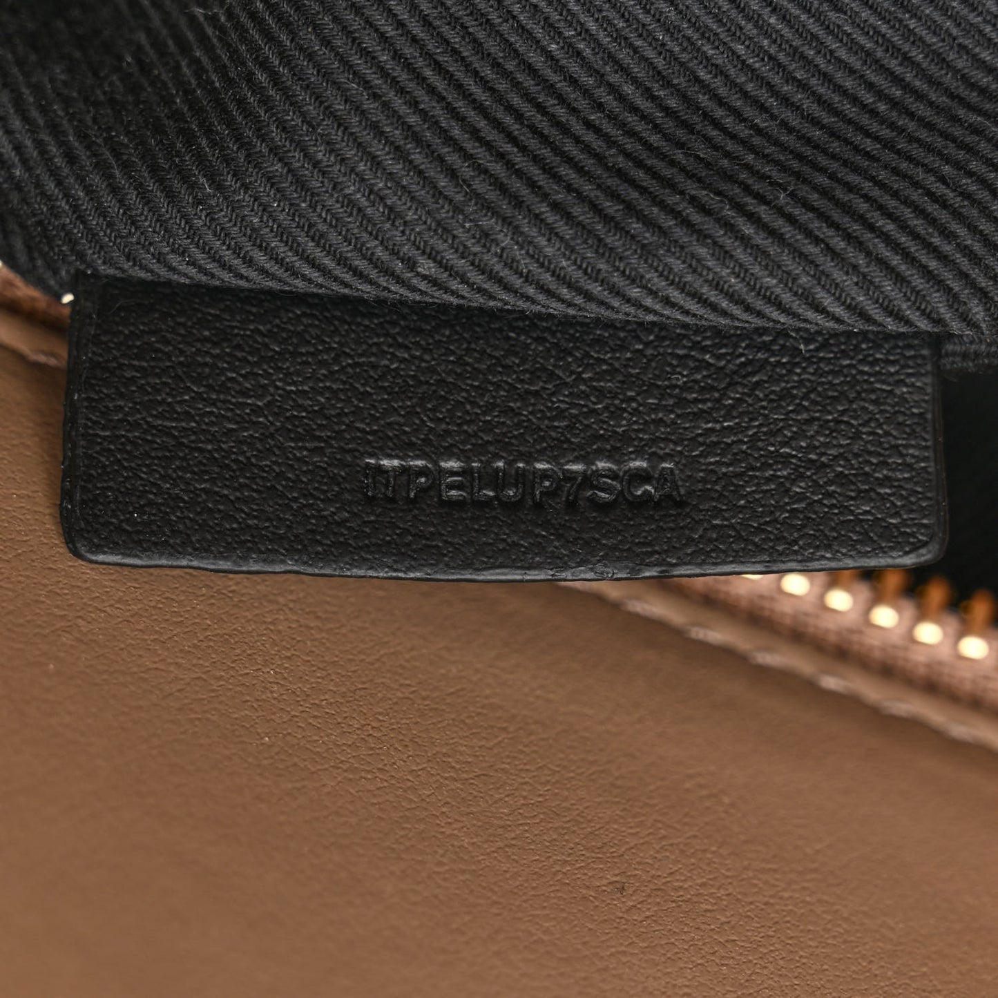 Calfskin Small Two Handle Title Bag Tan Brown