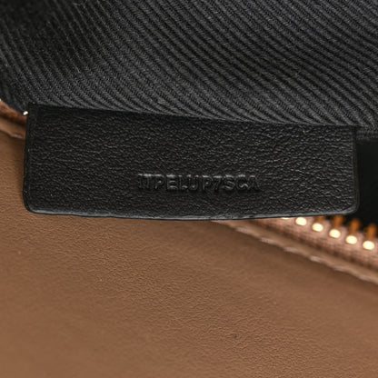 Burberry Calfskin Small Two Handle Title Bag Tan Brown 7 of 13
