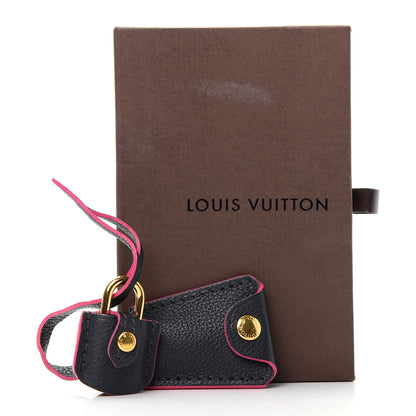 Louis Vuitton Taurillon Clochette Key Bell Holder and Lock Set Cobalt Fuchsia 3 of 3