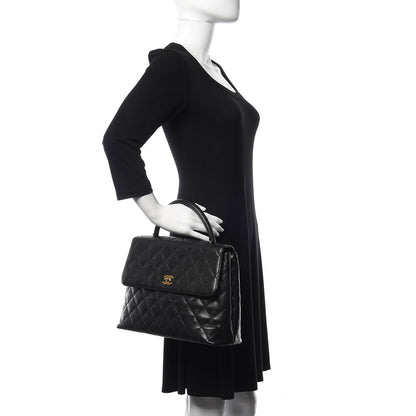 Chanel Caviar Quilted Jumbo Kelly Flap Black 2 of 11