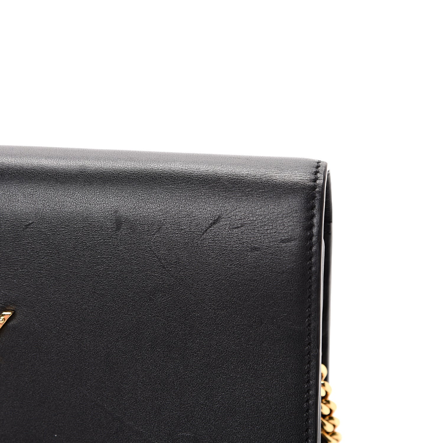 Saint Laurent Smooth Calfskin Classic Monogram Kate Tassel Chain Wallet Black 11 of 16