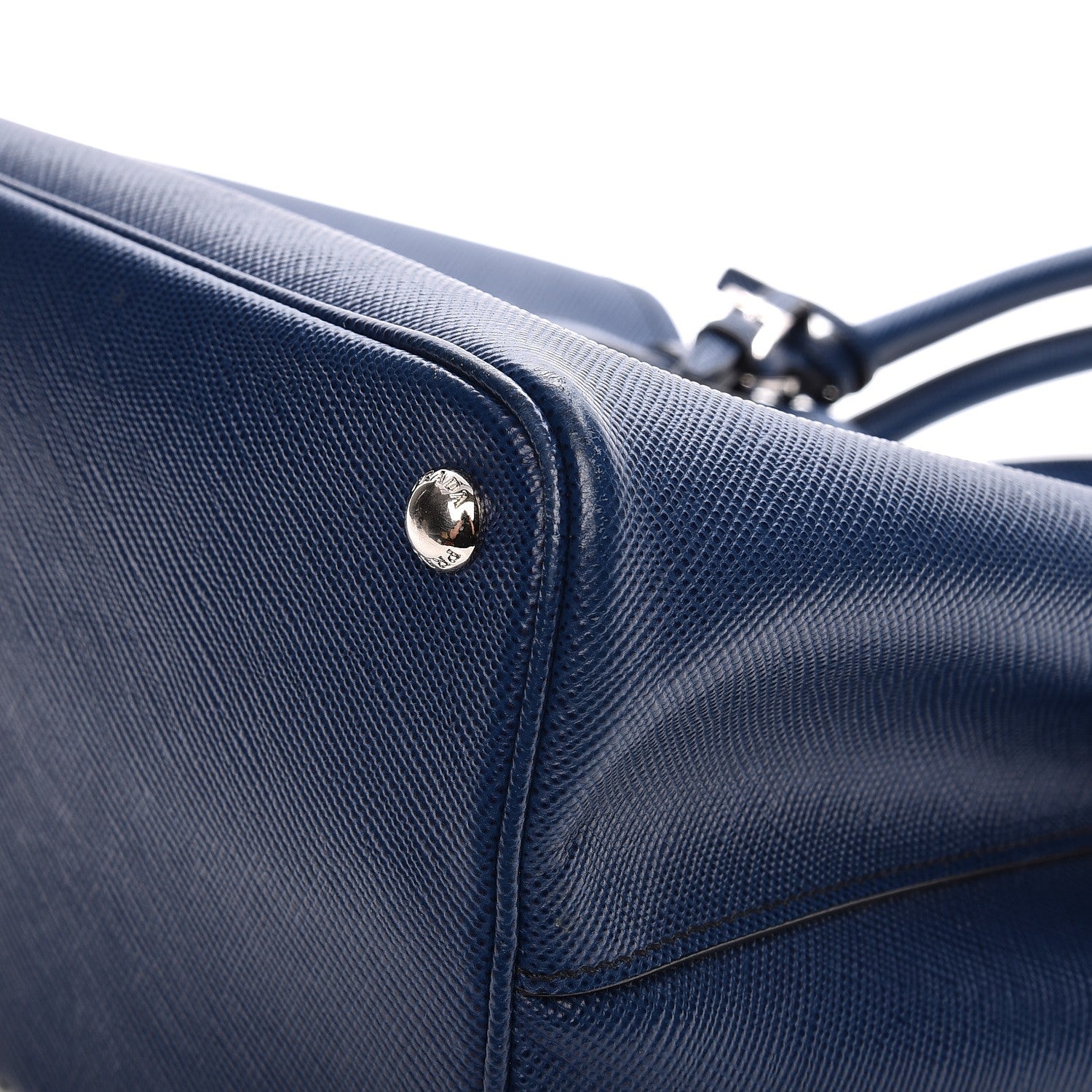 Prada Saffiano Cuir Medium Double Handle Tote Inchiostro 10 of 12