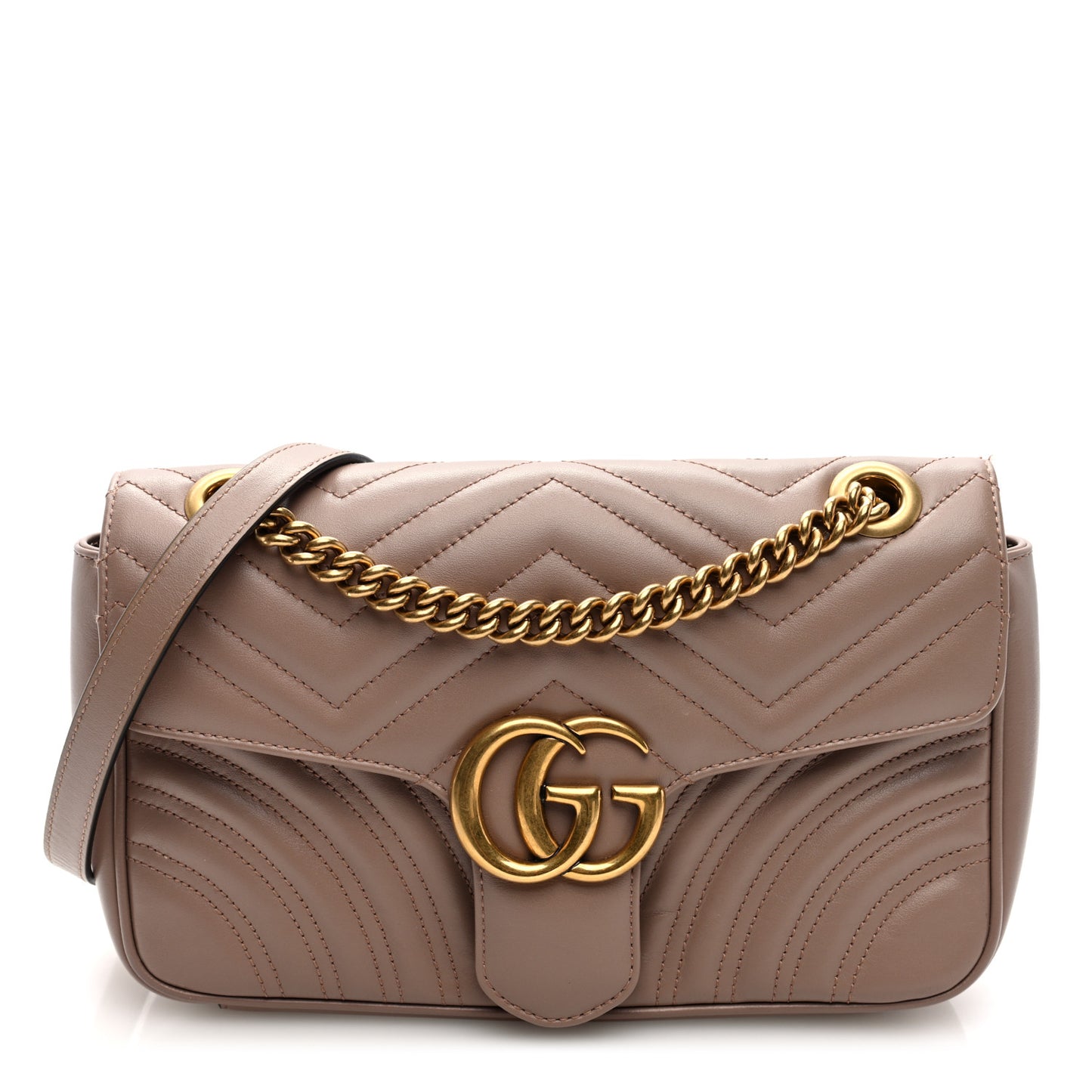 Calfskin Matelasse Small GG Marmont Shoulder Bag Porcelain Rose
