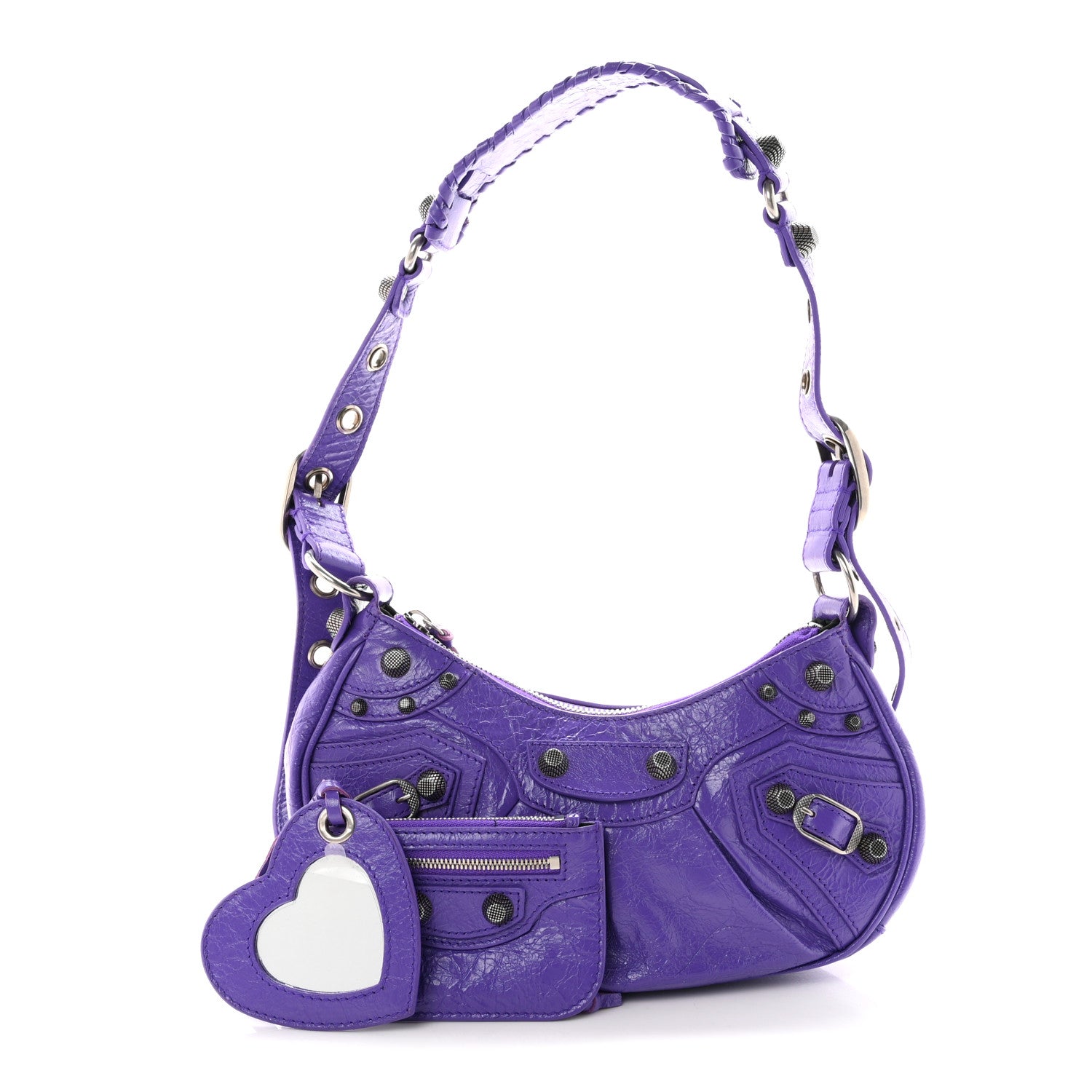 Balenciaga Agneau Arena Le Cagole Shoulder Bag XS Purple 3 of 11