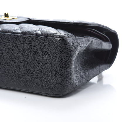 Chanel Caviar Quilted Jumbo Double Flap Black 10 of 10