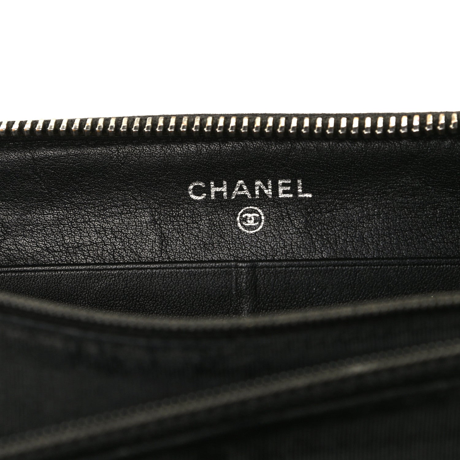 Chanel Patent Quilted Small Zip Around Wallet Black 6 of 8