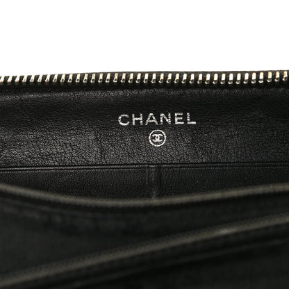 Chanel Patent Quilted Small Zip Around Wallet Black 6 of 8