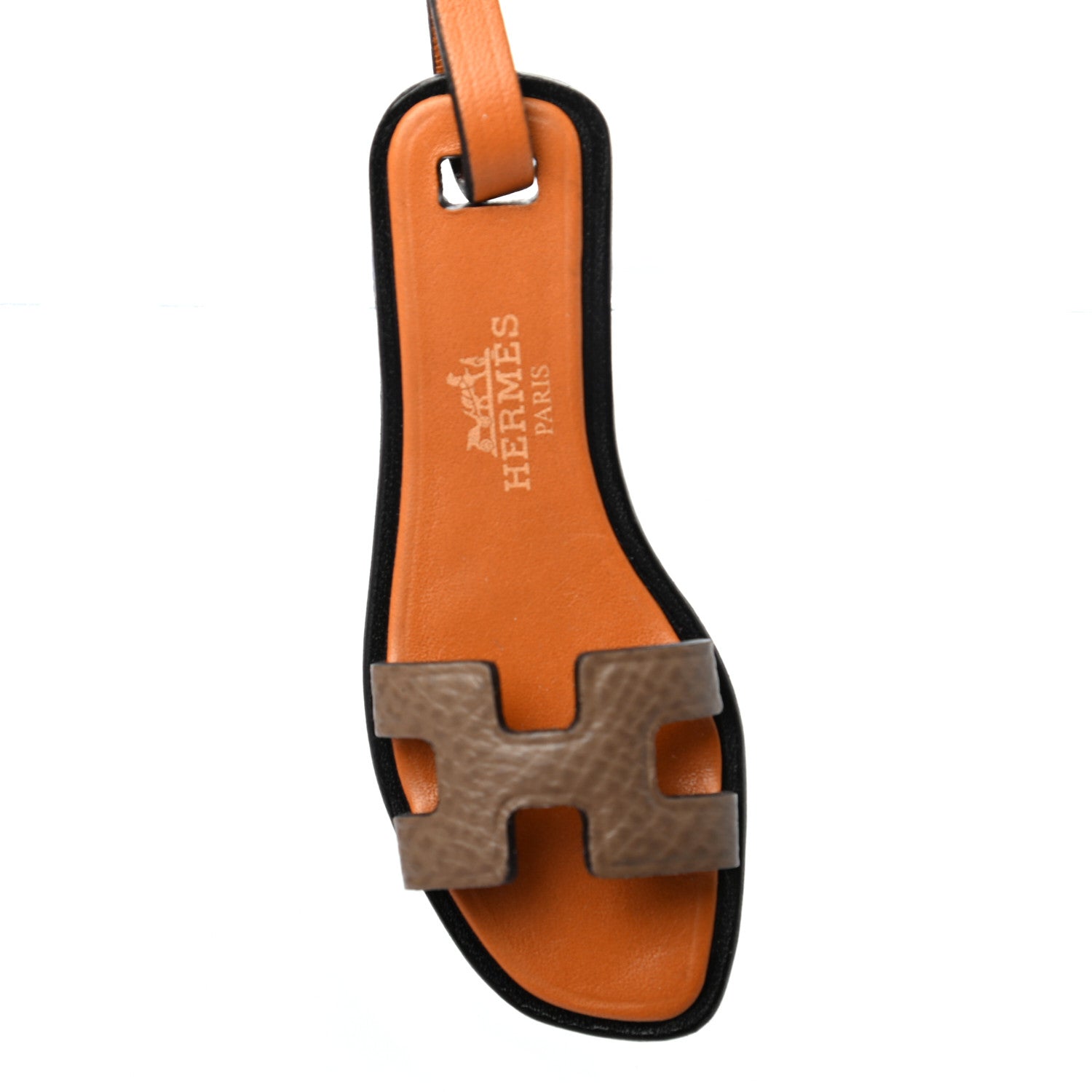 Hermes Epsom Butler Calfskin Hunter Oran Nano Bag Charm Etoupe 3 of 4