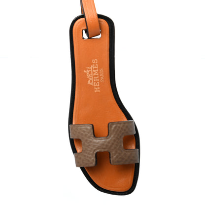 Hermes Epsom Butler Calfskin Hunter Oran Nano Bag Charm Etoupe 3 of 4