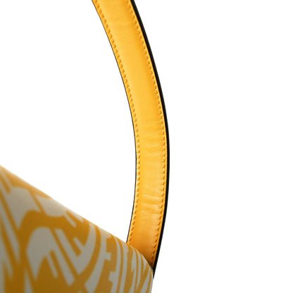 Fendi X SARAH COLEMAN Glazed Canvas Vitello King FF Vertigo Baguette 1997 Mimosa White 21 of 21