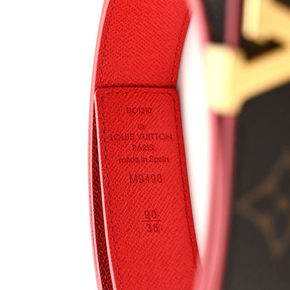 Louis Vuitton Monogram 30mm LV Initiales Reversible Belt 90 36 Coquelicot 3 of 4