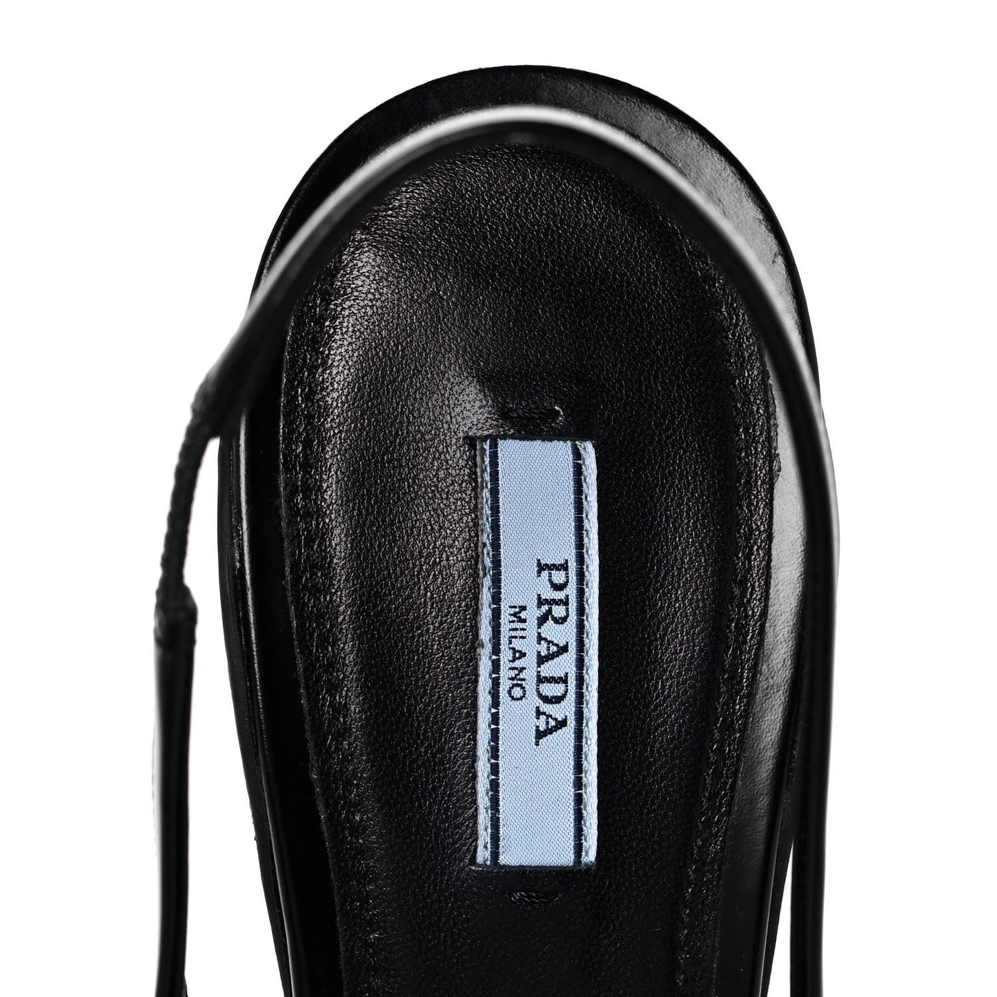 Spazzolato Triangle Logo Pointed Toe 45mm Slingback Pumps 37.5 Black