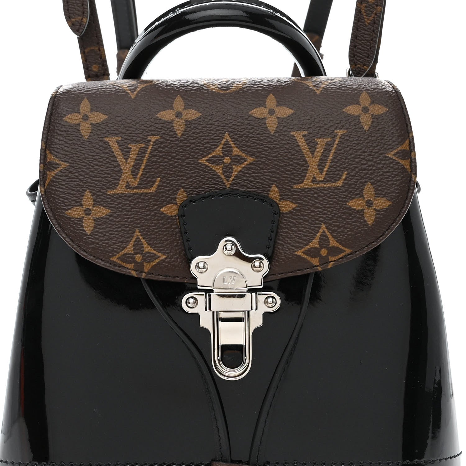 Louis Vuitton Patent Monogram Hot Springs Backpack Black 7 of 9