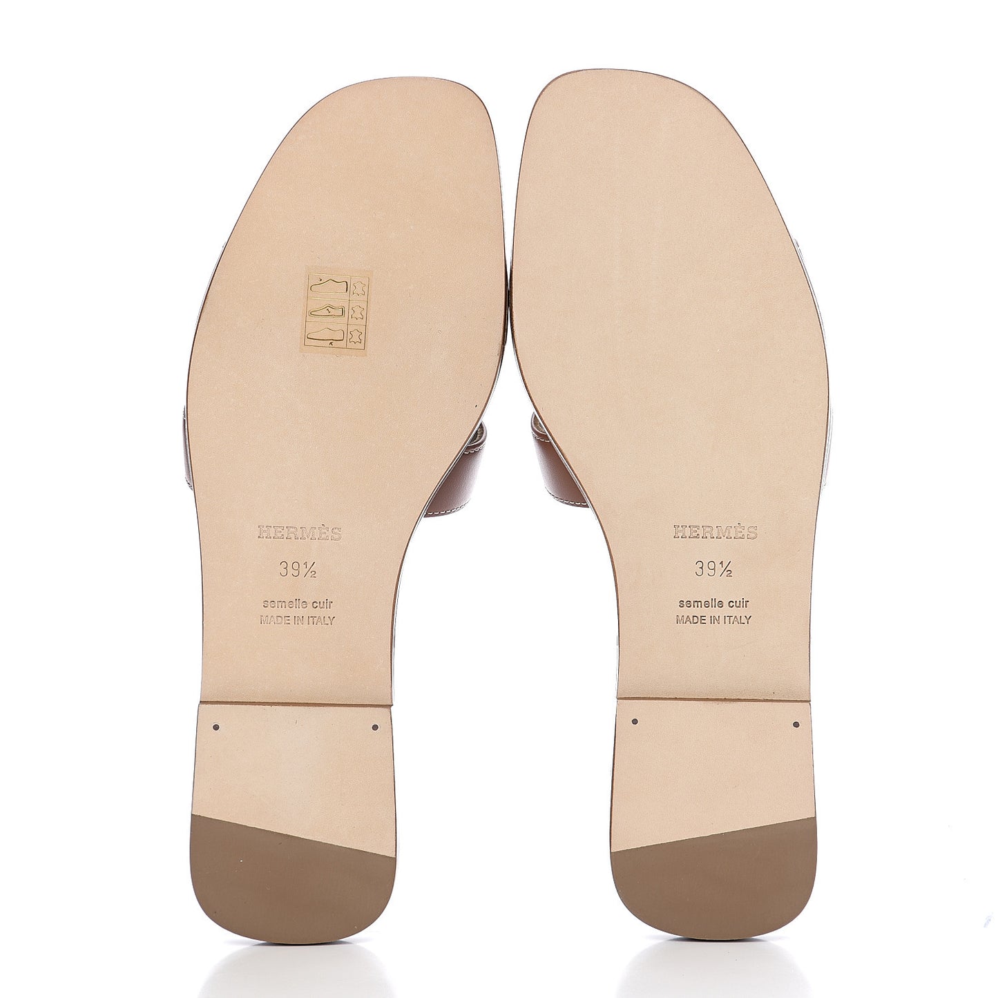 Box Calfskin Oran Sandals 39.5 Gold
