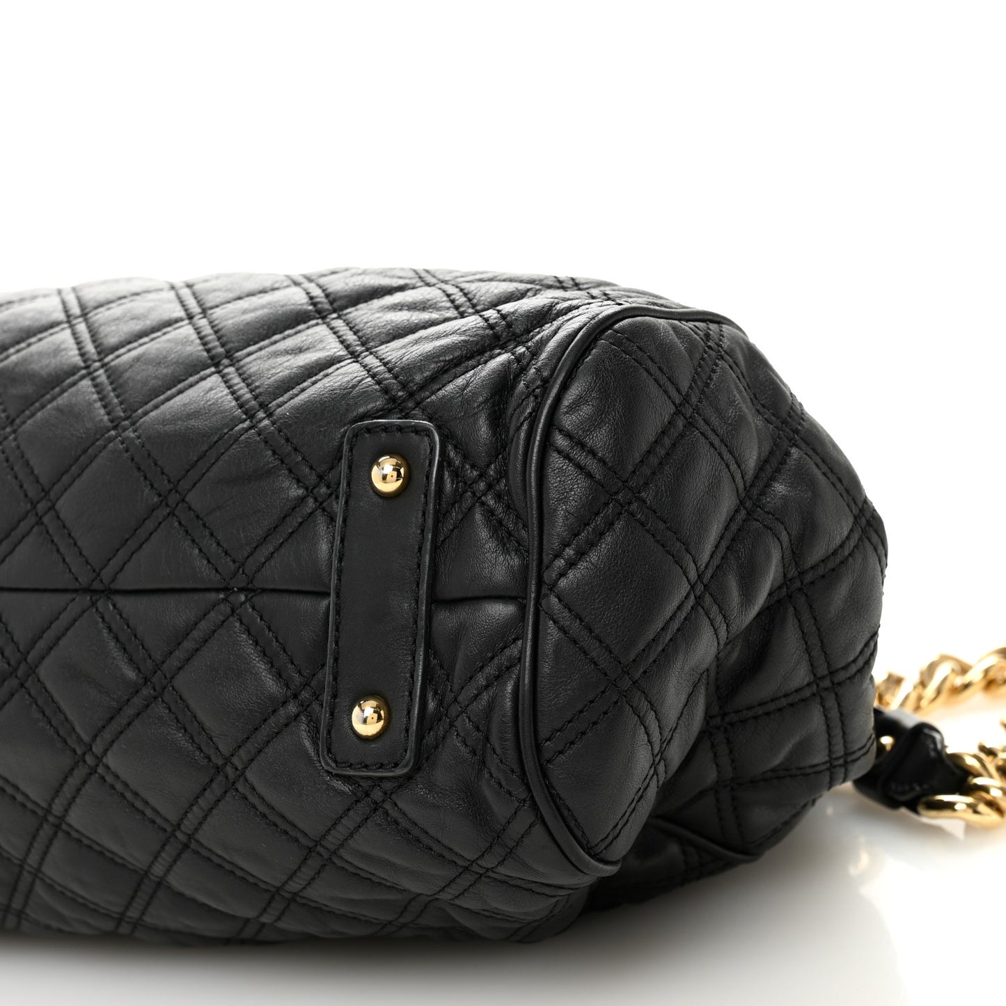 Calfskin Quilted Stam Black