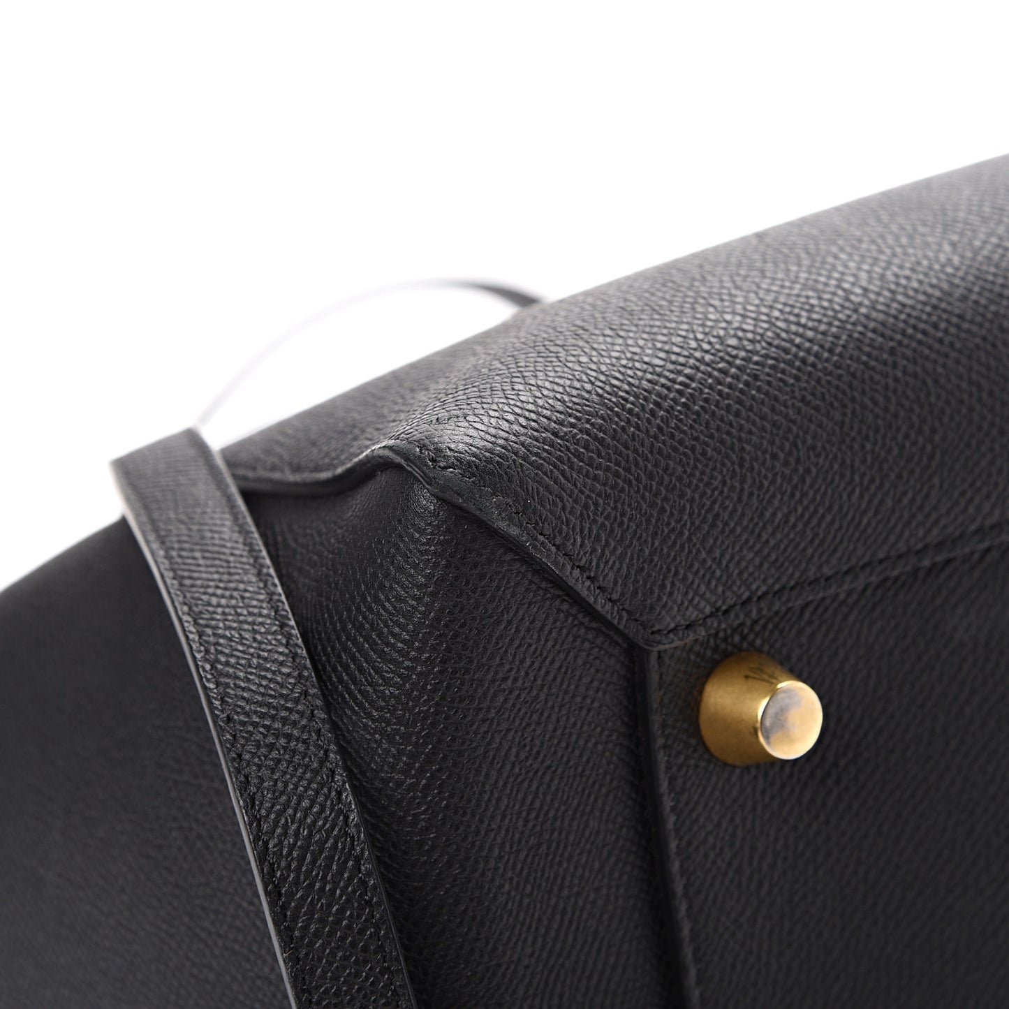 Grained Calfskin Mini Belt Bag Black