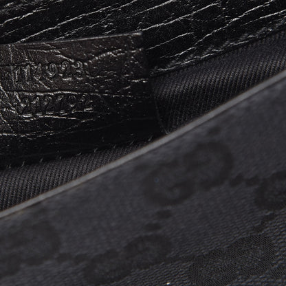 Gucci Monogram Horsebit Chain Clutch Black 7 of 9